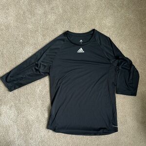 Adidas Black 3/4 Sleeve climacool tech shirt- size small men’s